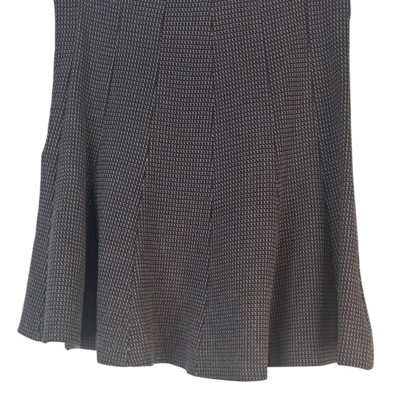 Zara Trafaluc XS Houndstooth Flared Skirt Black/Olive/Melon Wool Blend - Picture 7 of 11
